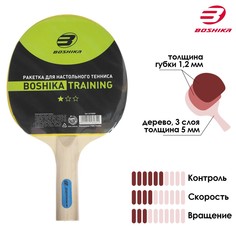 Ракетка для настольного тенниса boshika training, 1 звезда