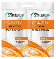 Сульсена шампунь против перхоти 1%,10мл.+паста против перхоти 1%,10мл саше Viteks