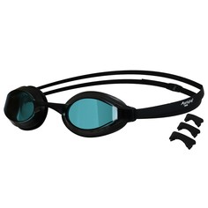 Очки для плавания + набор носовых перемычек, цвет чёрный Onlytop