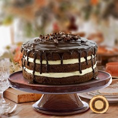 Подставка для торта из натурального кедра mаgistrо, 26×9 см, цвет шоколадный Magistro