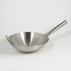 Сковорода-wok из нержавеющей стали chief, d=32 см, с ручкой Hanna Knövell