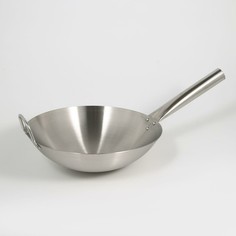 Сковорода-wok из нержавеющей стали chief, d=36 см, с ручкой Hanna Knövell