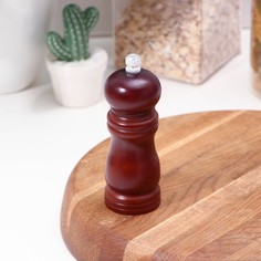 Мельница для специй доляна, 13×4,5 см, металлический механизм, цвет тёмное дерево