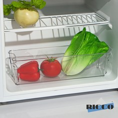 Контейнер для холодильника ricco, 37,5×11×9,5 см, цвет прозрачный