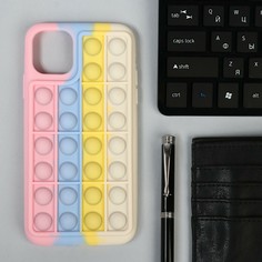 Чехол pop it, для iphone 11 pro max, силиконовый, разноцветный NO Brand