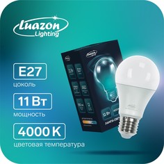 Лампа светодиодная luazon lighting, a60, 11 вт, e27, 990 лм, 4000 к, дневной свет