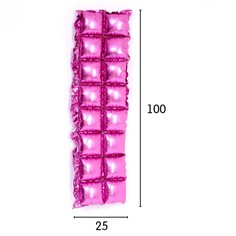 Панно фольгированное 37 х 142 см, 2 ряда, цвет розовый Страна Карнавалия