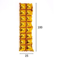 Панно фольгированное 37 х 142 см, 2 ряда, цвет золотой Страна Карнавалия