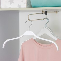 Вешалка-плечики для одежды, размер 44-46, антискользящая, цвет белый NO Brand