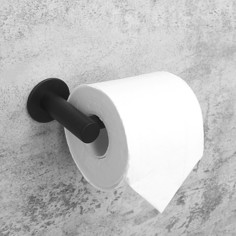 Держатель для туалетной бумаги, 16,2×2,5×9,5 см, нержавеющая сталь, цвет чёрный NO Brand