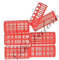 Бигуди ‘решетка’ красные 6 штук 301-254 диаметр 3 см, длина 6 см DI Valore