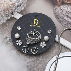 Пусеты с кольцами Queen Fair