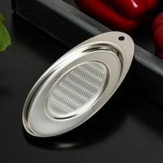 Тёрка для цедры овальная magistro vent, 14,2×7,2×0,9 см, нержавеющая сталь, цвет хромированный