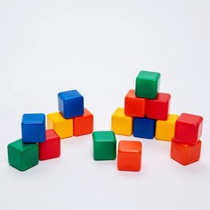 Набор цветных кубиков, 16 штук, 4 × 4 см Solomon
