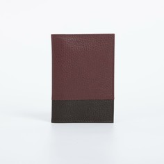 Обложка для паспорта, цвет бордовый/коричневый Textura
