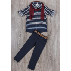 Комплекты детской одежды Cascatto Комплект для мальчика (рубашка, брюки, пояс, шарф) G-KOMM18