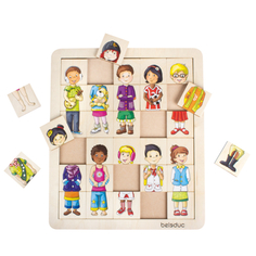 Деревянные игрушки Деревянная игрушка Beleduc Развивающий Пазл Дети: национальности, одежда, культура