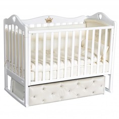 Детские кроватки Детская кроватка Oliver Domenica Premium мягкий фасад, автостенка, ящик (универсальный маятник)