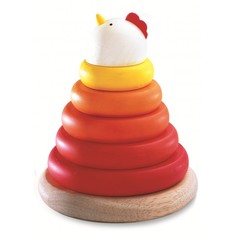Деревянные игрушки Деревянная игрушка Djeco Пирамидка Курочка