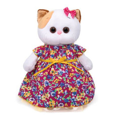 Мягкие игрушки Мягкая игрушка Budi Basa Кошечка Ли-Ли в платье с цветочным принтом 24 см