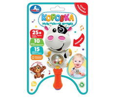 Электронные игрушки Умка Погремушка Коровка 25 песен, фраз, звуков Umka