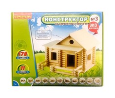 Конструкторы Конструктор Bondibon из деревянных брусьев №3 Bох 178 шт.