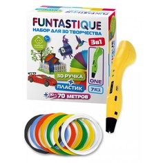 Наборы для творчества Funtastique Набор: 3D-ручка One и PLA-пластик 7 цветов