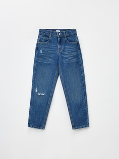 Прямые рваные джинсы для мальчиков (синий, 152) Sela