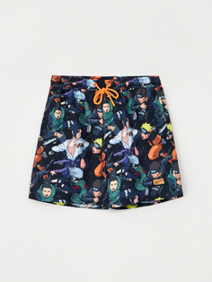 Пляжные шорты с принтом Naruto для мальчиков (принт, 158-164) Sela