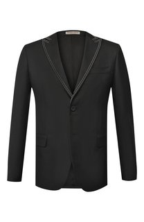 Однобортный пиджак из смеси шерсти и вискозы Bottega Veneta