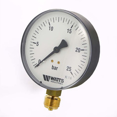 Манометр радиальный 1/2" х 100/25 Bar Watts F+R200 10008081