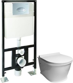 Комплект подвесной унитаз + система инсталляции SantiLine SL-5009 + SL-01