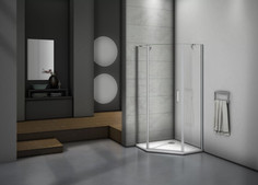 Душевой уголок 90х90 см Good Door Mokka PNT-90-C-WE прозрачное