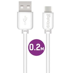 Кабель USB Type-C Krutoff Classic (0,2m) белый