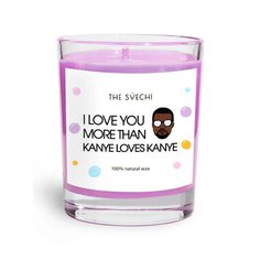 Свеча The Svechi Hype Kanye loves Kanye, сиреневая, аромат черный перец и бобы тонка, 200 мл