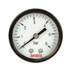 Манометр диаметр 50 мм, осевой, 6 бар, Jemix, XPS-S