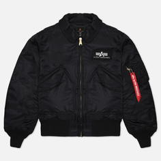 Мужская куртка бомбер Alpha Industries CWU 45/P Flight, цвет чёрный, размер XXXL