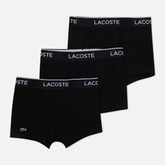 Комплект мужских трусов Lacoste Underwear 3-Pack Boxer Casual, цвет чёрный