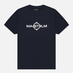 Мужская футболка MA.Strum Logo Print, цвет синий, размер L