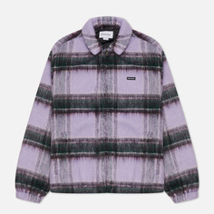Мужская демисезонная куртка thisisneverthat Burshed Check Zip, цвет фиолетовый, размер S
