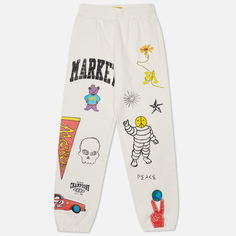 Мужские брюки MARKET Varsity Hand-Drawn, цвет бежевый, размер L