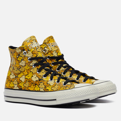 Кеды Converse x Peanuts Chuck 70 High, цвет жёлтый