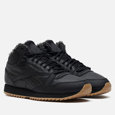 Кроссовки Reebok Classic Leather Mid Ripple, цвет чёрный, размер 40 EU