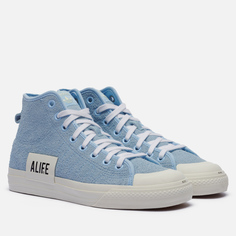 Кеды adidas Originals x Alife Nizza High, цвет голубой, размер 38 EU