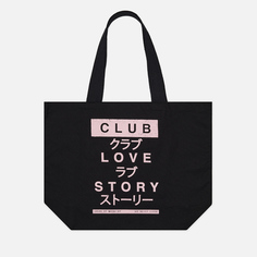 Сумка Edwin Club Love Story Print Tote Shopper, цвет чёрный