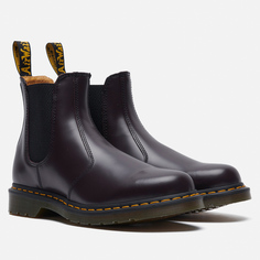 Ботинки Dr. Martens 2976 Yellow Stitch Smooth Leather Chelsea, цвет бордовый