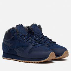 Кроссовки Reebok Classic Leather Mid Ripple, цвет синий, размер 39 EU