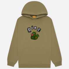 Мужская толстовка Dime Rebel Chenille Hoodie, цвет оливковый