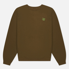 Мужская толстовка Bronze 56K B Logo Embroidered Crew Neck, цвет оливковый, размер L