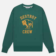 Мужская толстовка Uniform Bridge Destroy Buffalo Crew Neck, цвет зелёный